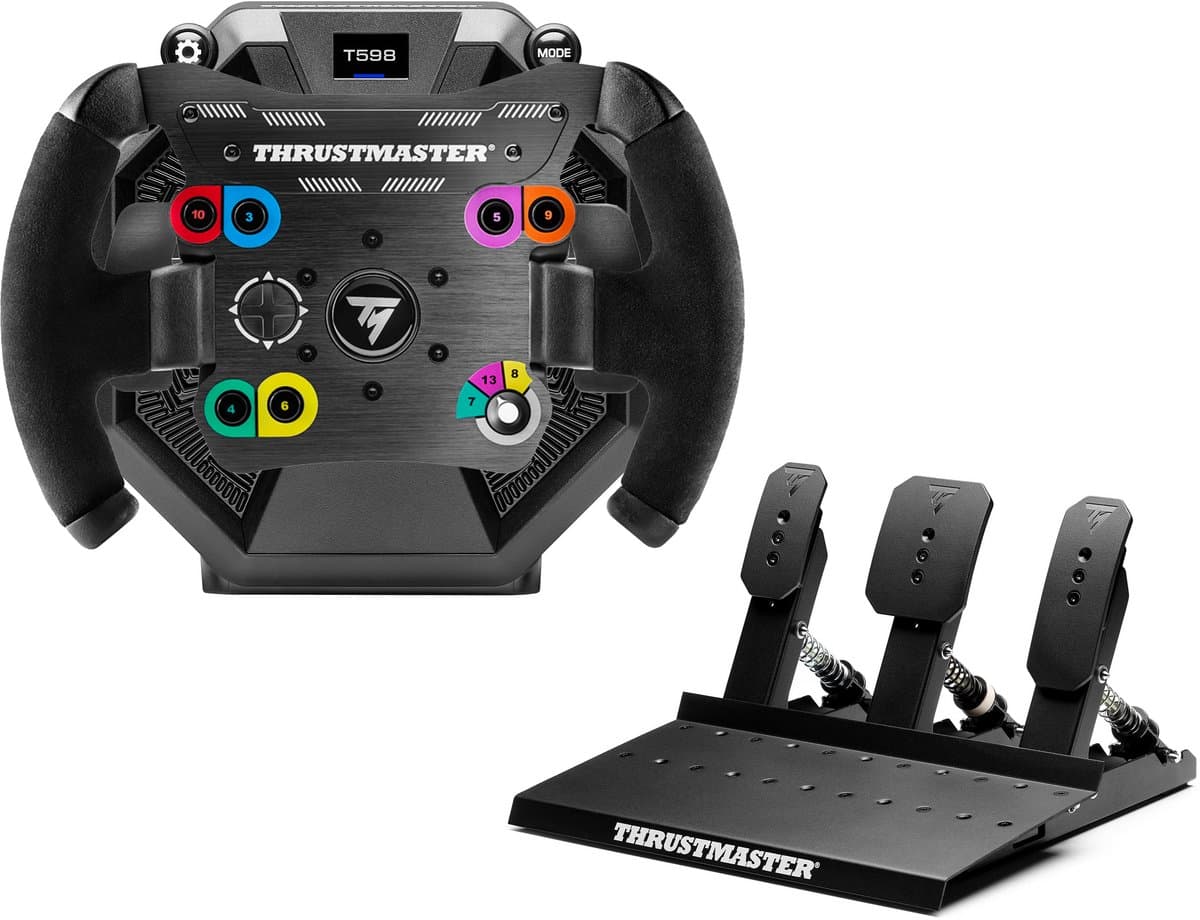Thrustmaster Sim Racing Bundle – T598 Direct Axial Drive Servo Base + Open Wheel Add‑On + Raceline Pedals III – PS5 - PS4 - PC — afbeelding 1