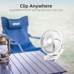Draagbare 8 Inch Clip-on Ventilator met 10000 mAh Batterij en 4 Snelheden — thumbnail 3