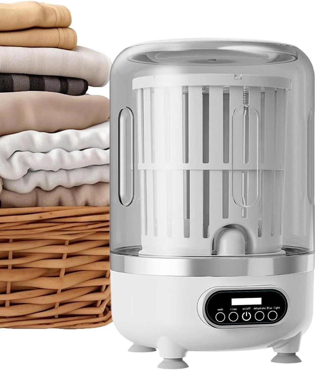 Draagbare mini wasmachine - 2600 mAh batterij - compacte wasmachine voor ondergoed, voor babykleding, linnen, huisdieren, reizen, appartement, hotel — afbeelding 1