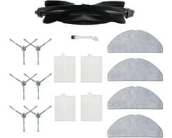 16 stuks robotstofzuiger accessoires - Geschikt voor Eufy G50 Hybrid (SES) - L60 Hybrid (SES) - L60 - L60 SES - L50 - L50 SES - Onderdelen - voor robotstofzuiger - met reinigingsborstel - Vervangingsonderdelen