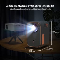 Mini Beamer - Film Projector met Bluetooth - Draagbare Beamer - 4K Kwaliteit — thumbnail 2