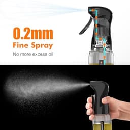 PromoHome Oliespray Fles - 200ml Glas Dispenser voor Keuken en Airfryer — thumbnail 4