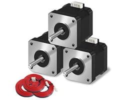 Nema 17 Stappenmotor 42x38mm 3 Stuks 1.5A-3.8V 2 Fase 4 Draden voor 3D-printermotoren