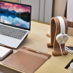 Hoofdtelefoon Standaard Hout - Desk Mount voor Gaming Headsets en Koptelefoons — thumbnail 2