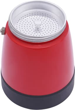Elektrische Koffiezetter - Espressomachine Moka - Snel Koffie Maken - Voor 6 Kopjes - 300 ml Capaciteit - Rood — thumbnail 3