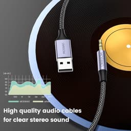 USB A naar 2,5 mm Audio Jack Adapter Kabel met Hoge Resolutie DAC — thumbnail 4