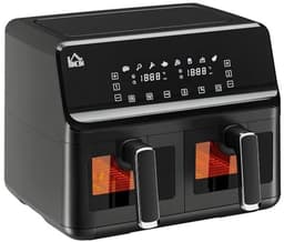 8-in-1 Airfryer met 2 Kamers en Temperatuurinstelling van 80-200°C, 2500W, Antiaanbaklaag en Digitale Timer — thumbnail 1