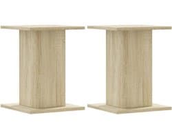 Set van 2 Stevige Houten Speaker Stands in Sonoma Eikenhout