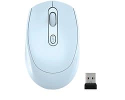 Draadloze Gaming Muis - Draadloze Bluetooth Muis - Ergonomisch - Gaming muizen - Extra Stil - Draadloze muis - Stil - USB Nano-ontvanger - USB-opladen - Geschikt voor laptops, Chromebooks, pc's, Macs en Windows - Blauw