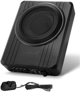 Auto subwoofer onder de stoel - Actieve subwoofer - 20 cm (203 mm) - 400 W - Ingebouwde versterker - Hoog- en laagniveau-ingang - Volumeregeling - Slank — thumbnail 1