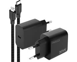 Phreeze 30w usb C snellader geschikt voor iPhone en iPad - Met geschikt voor usb C naar Lightning kabel - Oplader
