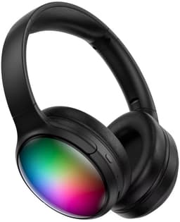 Volkano Auro LED Wireless Over-Ear Headphones – Bluetooth 5.3, 40mm Deep-Bass Drivers, 25h Battery & Foldable Design Zwart — thumbnail 2