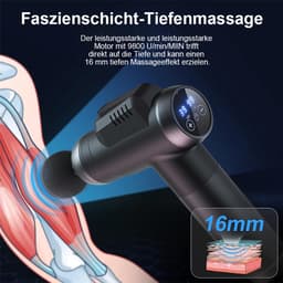OKWISH Massageapparaten - Massage Gun - Instelbare Snelheid - Spiermassage - Massage Pistool - Zwart — thumbnail 3
