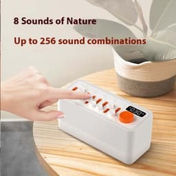 3-in-1 Draagbare Slaaphulp Machine - 8 Natuurlijke Geluiden + 12-Kleur RGB Nachtlamp + Timer - Witte Ruis Machine / Bluetooth Speaker / Decompressie Apparaat - Ideaal voor Slaapverbetering, Relaxatie & Thuis — thumbnail 2