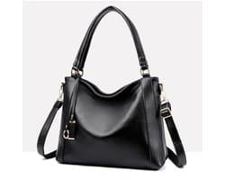 school handtassen dames-handtas schoolboeken en laptop- Handtas voor dames - leren handgreep - schoudertas - groot voor dames - grote capaciteit - geschikt voor laptop - lichtgewicht handtas (bruin-34x26X13)