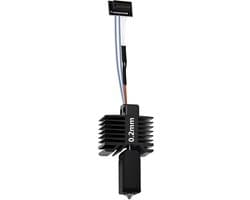 Geüpgradede Volledig Metalen Hotend voor P1/P1S Series - Inclusief Gehard Stalen 0.2mm Nozzle en Krachtige Keramische Heater