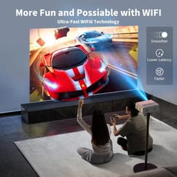 4K Beamer Smart Projector , officiële Netflix, native 1080p, elektrische focus, automatische trapeziumcorrectie, AKATUO home cinema projector, WiFi6 Bluetooth, videoprojector, bulletin, luidspreker voor — thumbnail 4