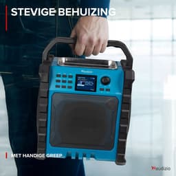 Audizio Jobsite XL bouwradio - Met Bluetooth, FM en DAB+ radio - Bouwradio met accu - IP54 - 200W — thumbnail 5