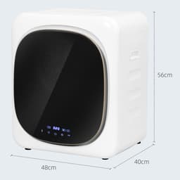HOMCOM Wasdroger Roestvrij staal, ABS 48L x 40B x 56H cm Wit — thumbnail 5