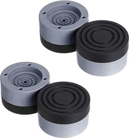 TrillingDempers Wasmachine -Vuide-pakket van 4 trillingsdempers, universele trillingsdempers, wasmachine Anti-vibratiemat, voor wasmachines, drogers, meubels, koelkast (grijs, 4 cm) - (WK 02122) — thumbnail 1