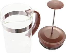 Cafetiere French Press koffiezetter bamboe - 600 ml - Koffiezetapparaat voor verse koffie - 16 x 9 x 18 cm — thumbnail 3