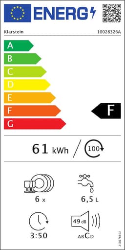 Klarstein Vaatwasser Amazonia 6 - Mini - Vrijstaand - Afwasmachine - 6 Programma's - 55 x 43,5 x 49,5 cm - Zwart - Tafelvaatwasser - 6 Maatgedekken 49 dB 50 cm 1380W - AquaStop Inbouw - glas - Dishwasher - Vaatwasmachine — thumbnail 6