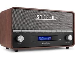 DAB radio met Bluetooth - Audizio Corno - XL FM en DAB+ radio - Retro design - Model 2025 - Op batterijen