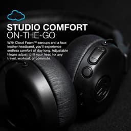 JLab Studio Anc Koptelefoon Met Bluetooth - 45 Uur Batterij - Noise Cancelling - Draadloze Onear Hoofdtelefoon - Inklapbaar - Zwart — thumbnail 4
