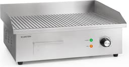 Klarstein Grillmeile 3000R Pro - elektrische bbq - 3000W,5x35 cm - Geribbeld - Zilver - 22 kg - voor Horeca - LED Thermostaat Energiezuinig - Tafelgrill - Indoor Grill - Tischgrill - Elektrische Grill - voor Snackbar - voor Foodtruck — thumbnail 1