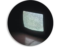 KuijsFotoprint - Schilderij - Televisie Zonder Beeld - Zwart En Grijs - 40 X 40 Cm