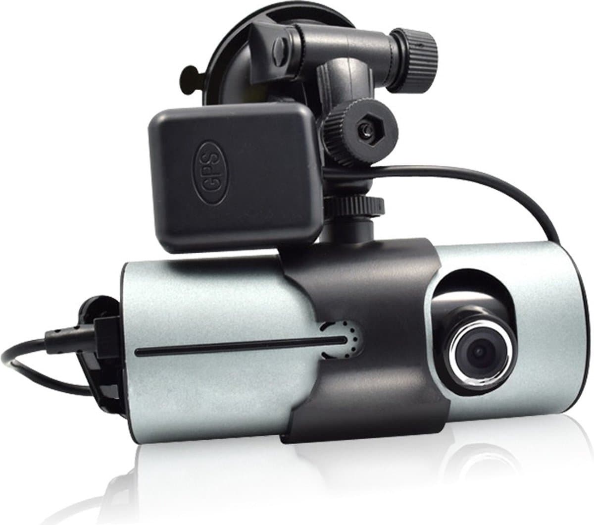TechU™ Dashcam Voor en Achter Camera – M21 Grijs – Dashboardcamera – 2.7” Scherm – 140° Wijdhoeklens – G-sensor – Bewegingssensor – Parkeermodus – Loop recording – Nachtvisie – Incl. Achteruitrijcamera - voor auto — afbeelding 1