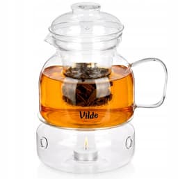 Glazen theepot 1.5L met infuser en waxinelichtje houder — thumbnail 1