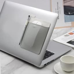 Externe harde schijf houder - Laptop opberger - Laptop organiseren - Plakbaar opbergvak - 15 x 11.5 cm - Zwart — thumbnail 3