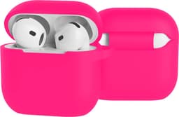 Case - Geschikt voor Apple AirPods 5 - Siliconen Hoes met Clip - Silicone Hoesje Cover - Roze — thumbnail 1
