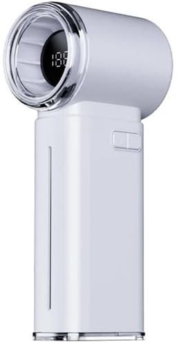 Draagbare ventilator met turbinestraal 13 m/s, 199 RPM, digitaal display Geschikt voor koele mist, USB-C - Wit — thumbnail 1