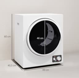 MODFU - Mini Wasdroger - 4 Kg - 4 Programma's - 2 Warmtestanden - Afvoerdroger - Wit — thumbnail 3