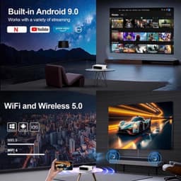 Beamer - Full HD Projector - 1920x1080 - 300 ANSI Lumen - Draagbaar - Voor Entertainment — thumbnail 4