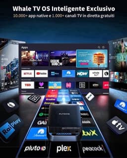 Beamer Mini-Beamer 4K - 1080p Full HD Resolutie - LCD - WiFi6 Bluetooth - Thuisbioscoop Projector — thumbnail 3