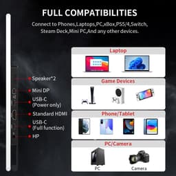 Draagbare Monitor Touchscreen - 14 Inch 2560 x 1440 QHD - 1 ms Reactietijd - OLED - Voor Laptop En Mini PC — thumbnail 2