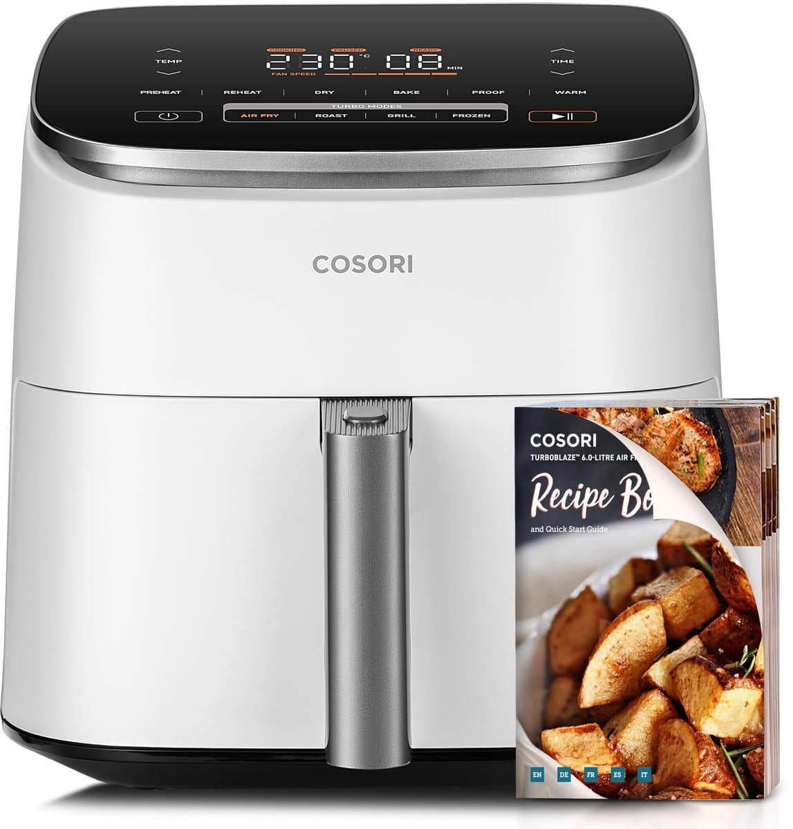 Airfryer 6 liter 1725W met 9 functies stille heteluchtfriteuse met antiaanbaklaag en digitale temperatuurregeling zwart — afbeelding 1
