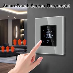 Smart thermostaat, verwarming, grijs, vloerverwarmingskamer met, constante temperatuurkamer voor elektrische verwarming en verwarmingstemperatuurregeling — thumbnail 4