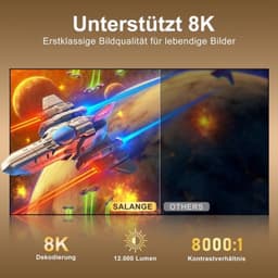 Draagbare Beamer En Mini Projector - 12000 Lumen - 1280 x 720 Resolutie - LCD - Wit - Voor Thuisbioscoop — thumbnail 3