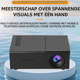 Compacte Projector, Automatische Verticale Keystone Draagbare LED-filmprojector, 1080P HD 4K Draadloze Projector met Stereoluidspreker, Afstandsbediening voor Thuisfilm (EU-stekker) — thumbnail 4