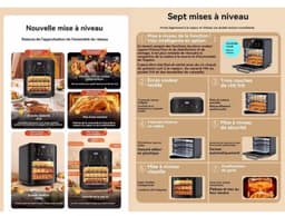 Airfryer met 3 Kookplaten - Mini Oven en Heteluchtfriteuse - Gezond Koken - Intelligente Spraakbesturing - 25 Liter - Zwart — thumbnail 3