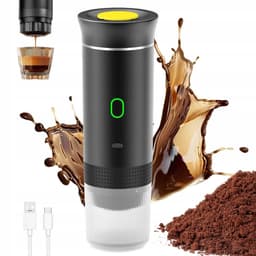 Draagbaar Koffiezetapparaat - Mini Koffiemachine - Capsule Koffiezetter - 15 Bar - 60 Sec Extractie - Warm & Koud Zetten - USB-C Oplaadbaar - Kleine Espressomachine - Voor Thuis & Kantoor & Kamperen & Reis — thumbnail 1