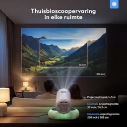 Mini Projector met Full HD 1080p, WiFi en Bluetooth — thumbnail 3