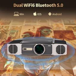 Beamer 2600 ANSI Lumen - Full HD 1920x1080 Resolutie - 200W LED - Android 9.0 Smart Projector - LCD Scherm - Voor Home Theater En Zakelijk Gebruik — thumbnail 3