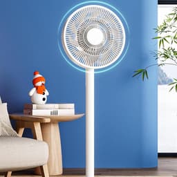 Staande Ventilator - Vloerventilator Geruisloos - Ruimte Koelen - Energiebesparende Modus - 24x35.5x24 cm - Wit — thumbnail 4