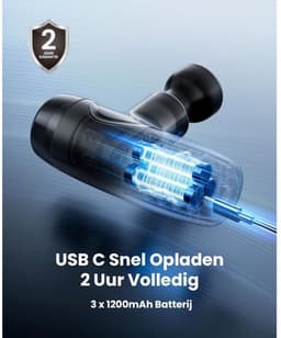 NIVA® Masage Gun – Voor Spierherstel en Pijnverlichting – Mini Massagepistool met Warmtefunctie – Zwart – 14cm x 9cm x 5cm — thumbnail 2