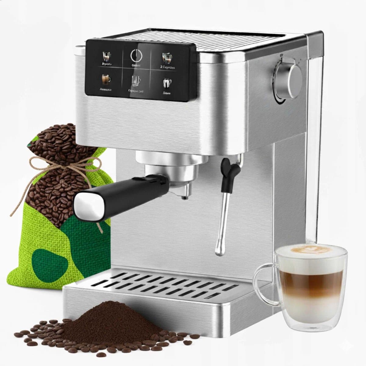 Adler AD4390 - Volautomatische Espressomachine - Druk 20 bar - LCD Bedieningspaneel - Thermoblok Technologie — afbeelding 1